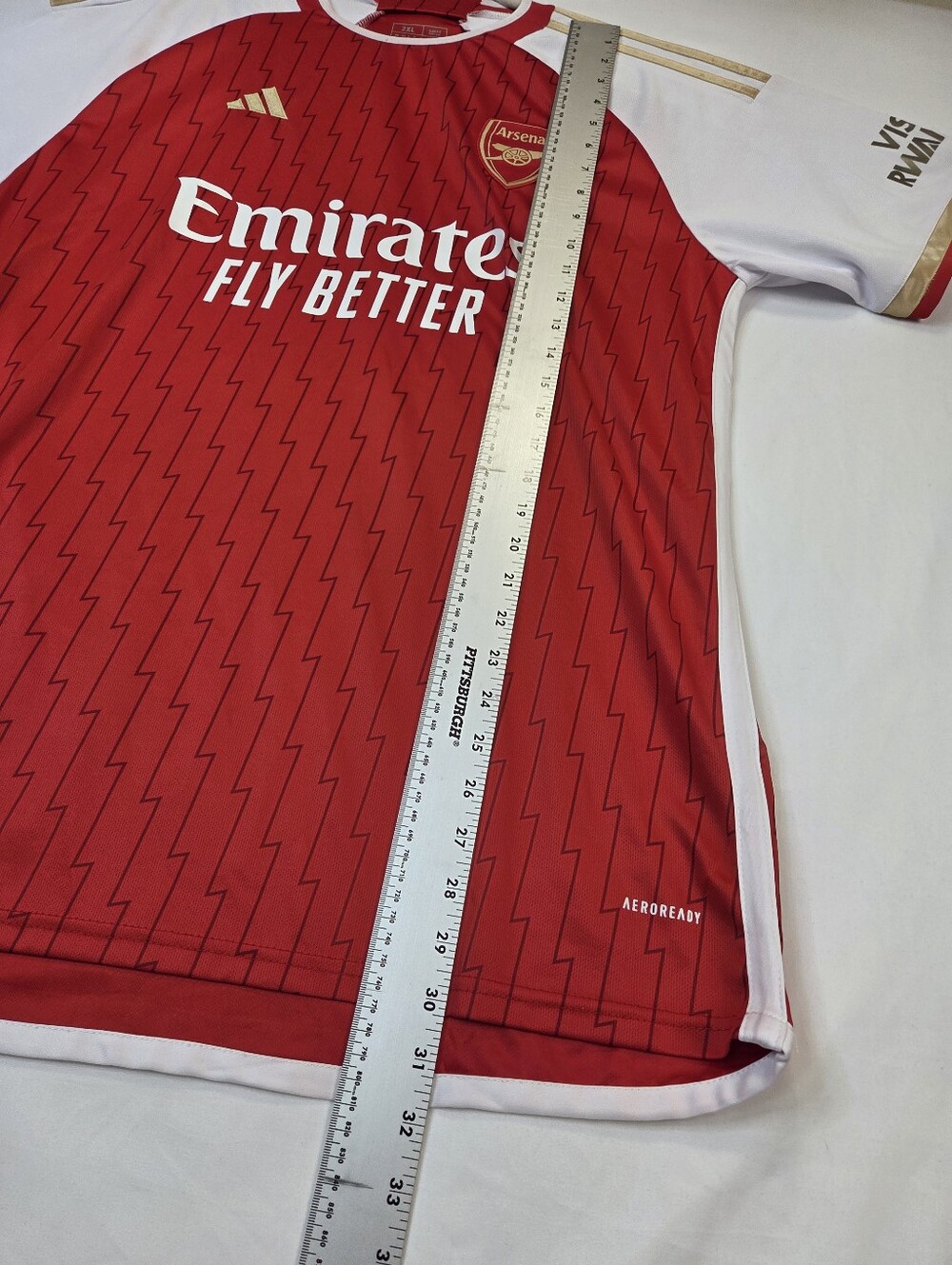 Adidas Arsenal FC 2023/24 Home Soccer Jersey Red White AEROREADY Men's 2XL - Picture 8 of 11